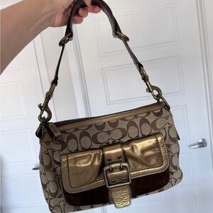 Coach Special Edition Fall 2004 Small Signature Bronze Hobo Shoulder Bag